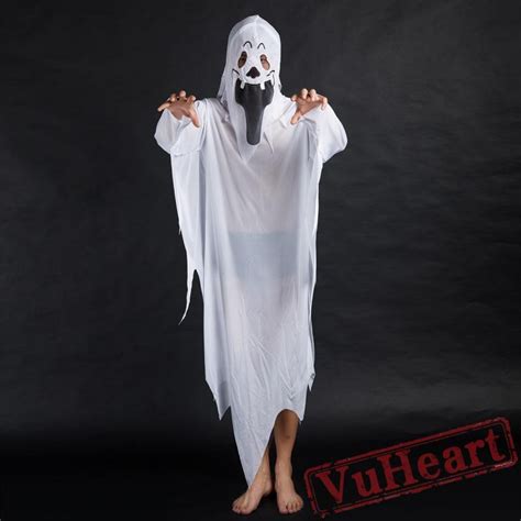 white ghost costume|realistic ghost costume.